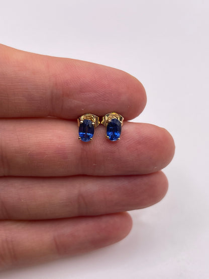9ct gold kyanite earrings