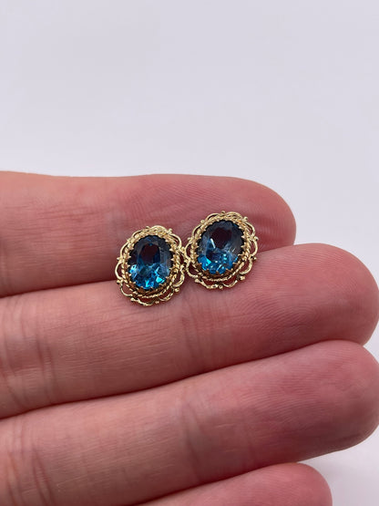 9ct gold topaz earrings