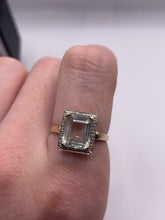 Load image into Gallery viewer, 9ct gold green amethyst and diamond ring
