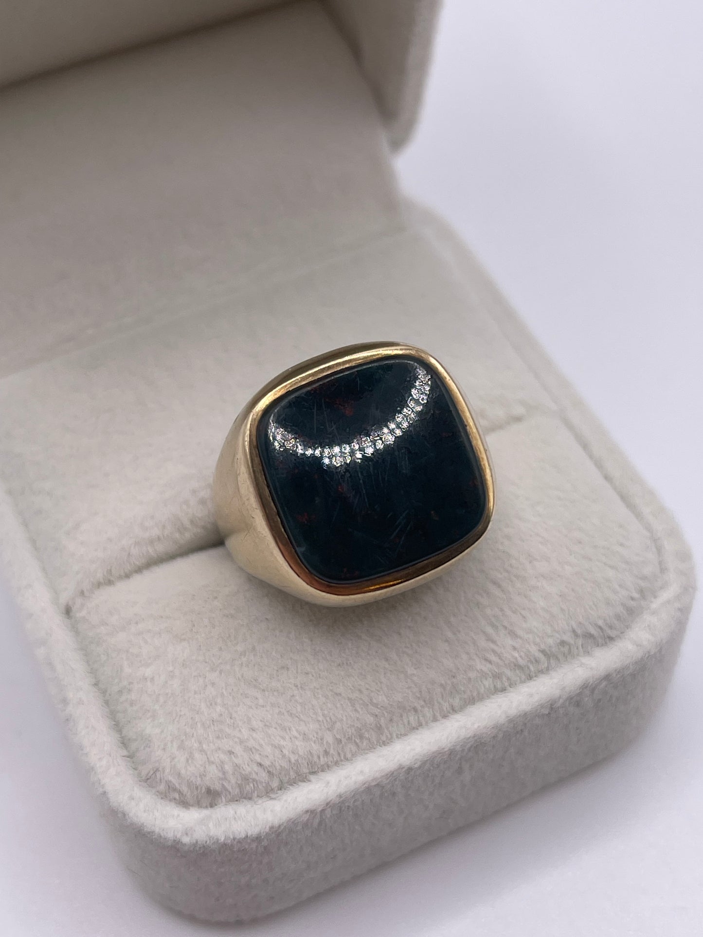 9ct gold bloodstone signet ring