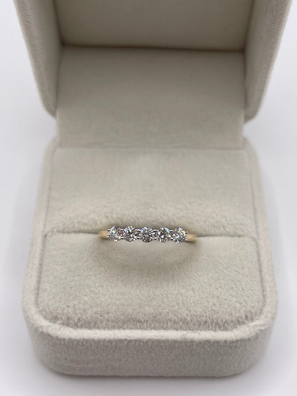 9ct gold 50 point diamond ring