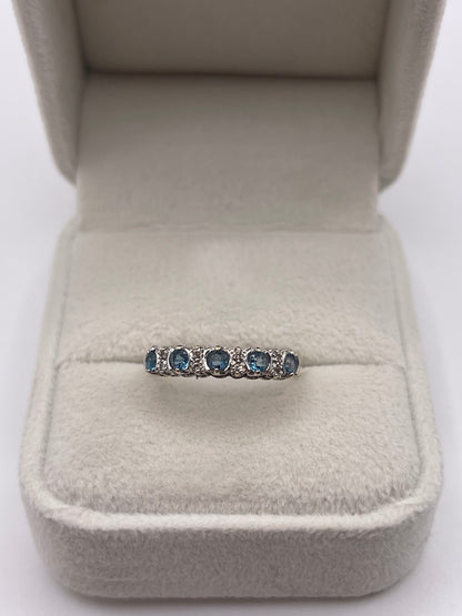 9ct gold topaz and diamond ring