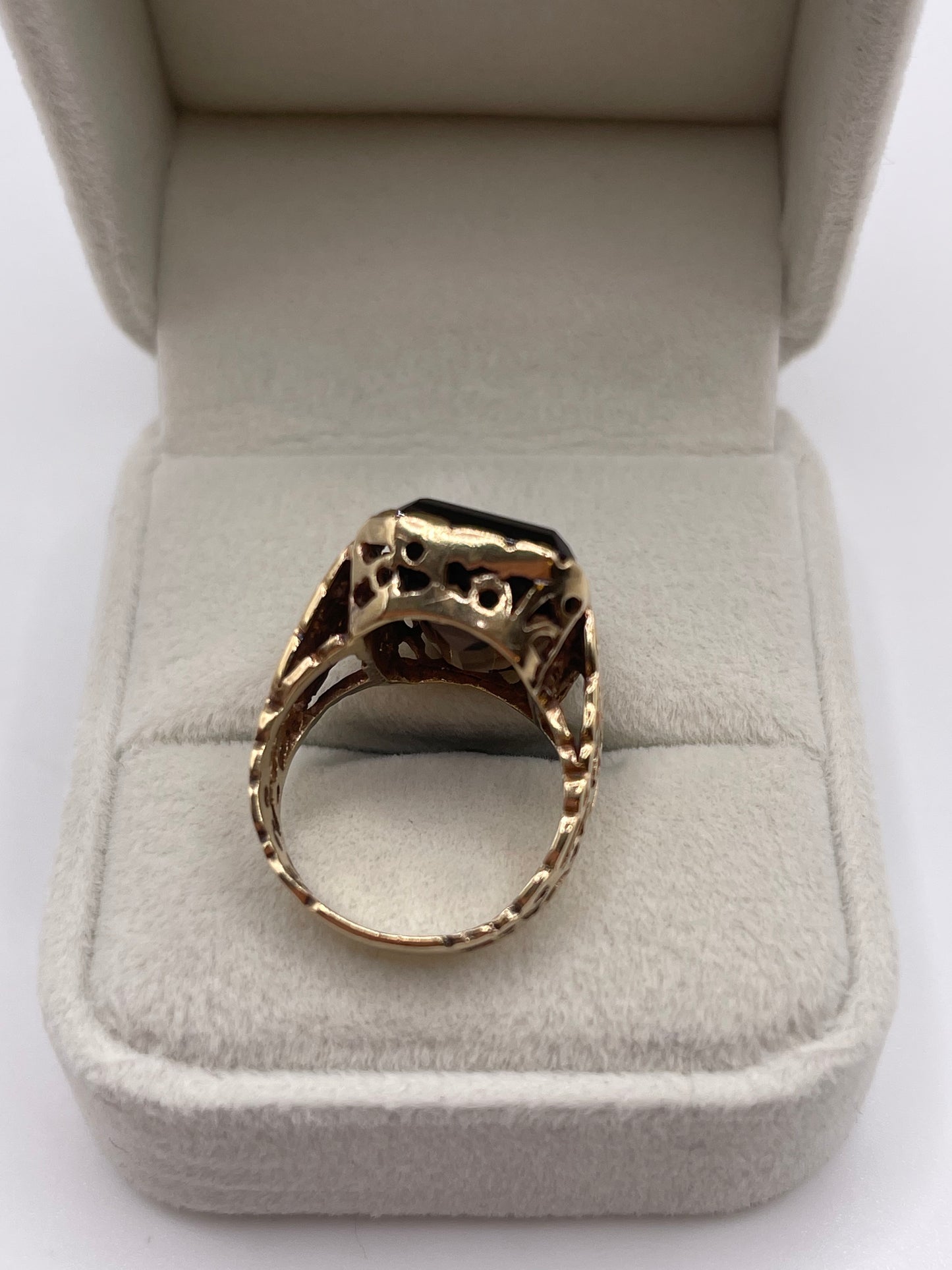 9ct gold Smokey quartz ring