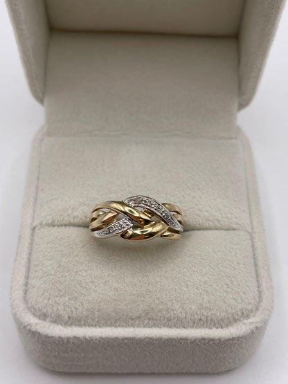 9ct gold diamond ring
