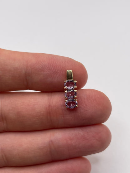 9ct gold amethyst pendant