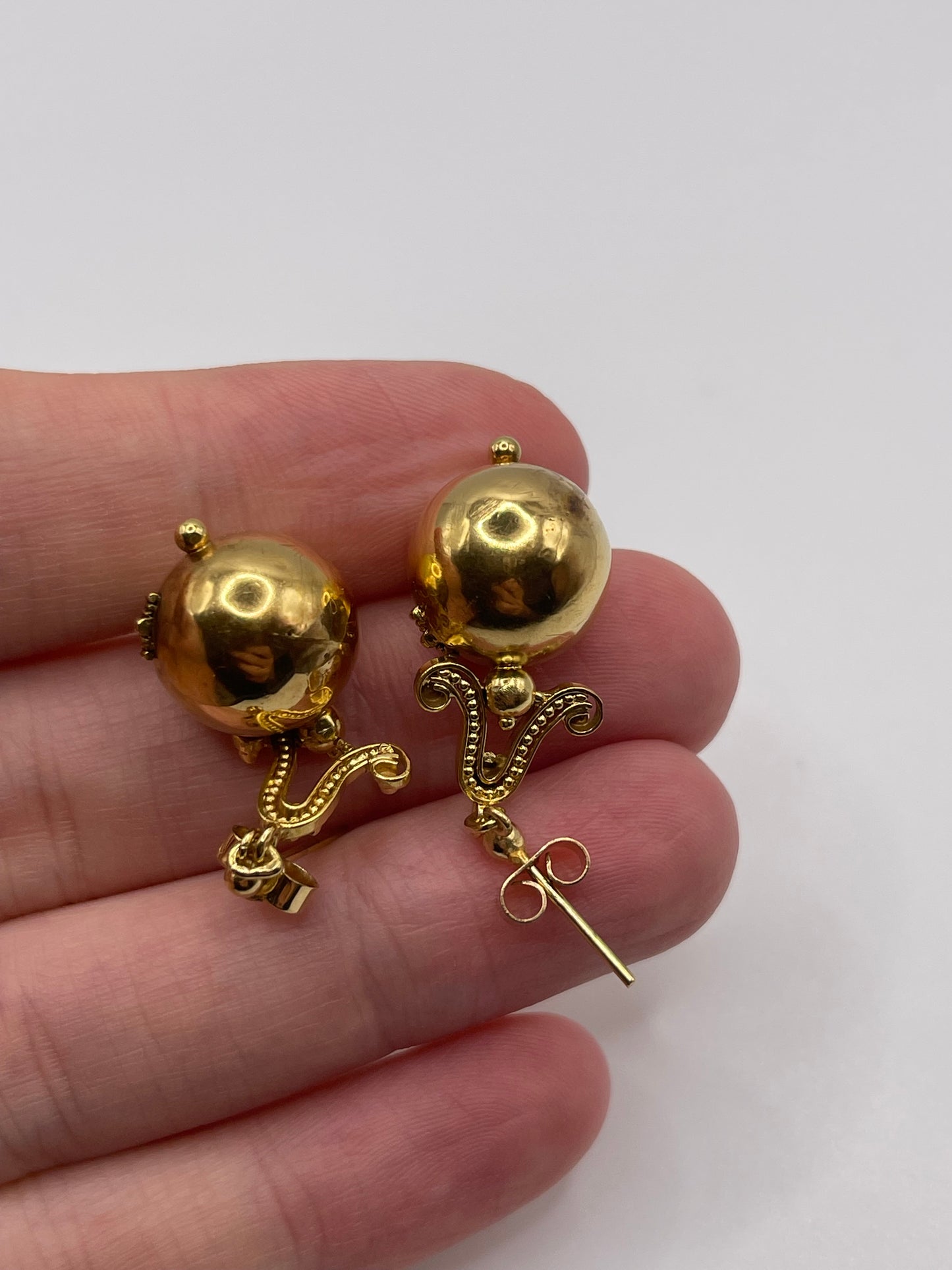 Antique 15ct gold earrings