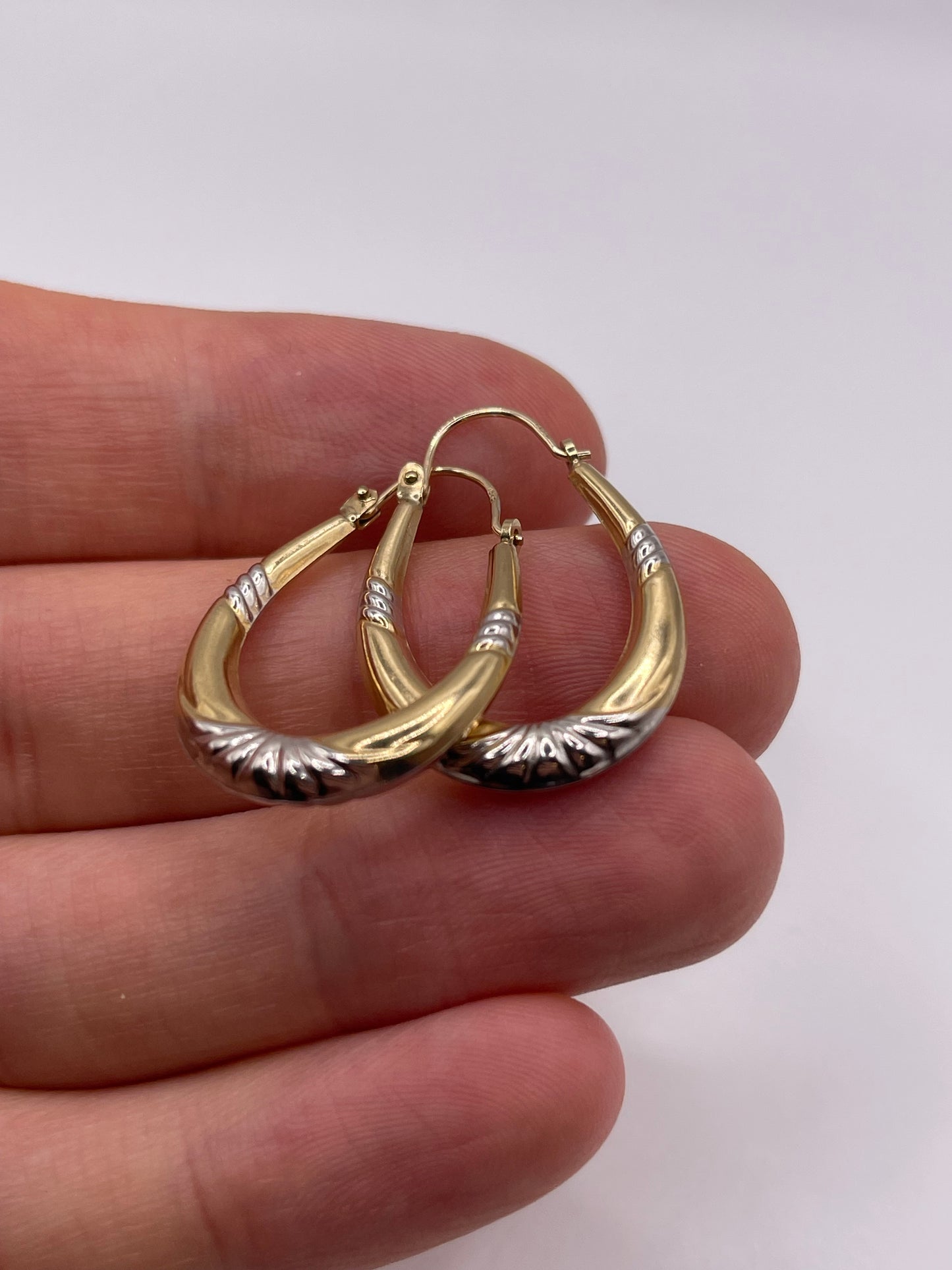 9ct gold creole earrings