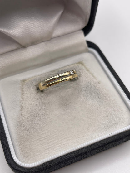 9ct gold diamond ring