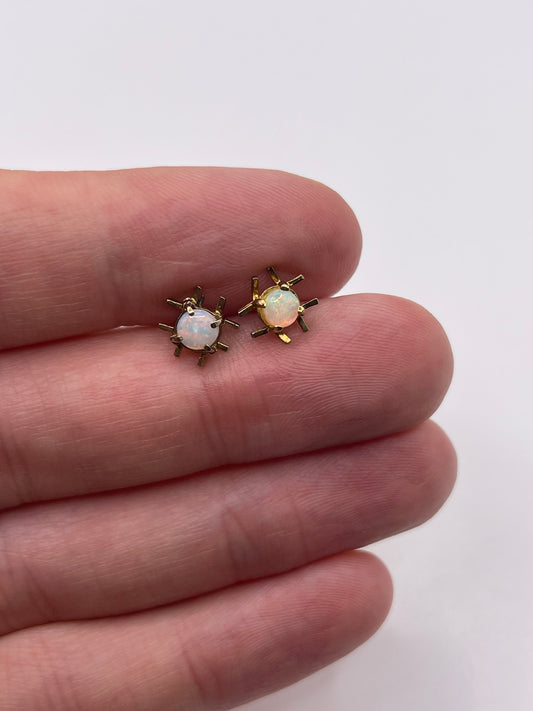 9ct gold opal earrings