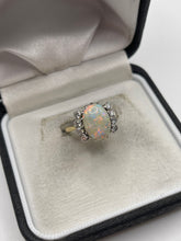 Load image into Gallery viewer, 18ct gold opal and diamond ring
