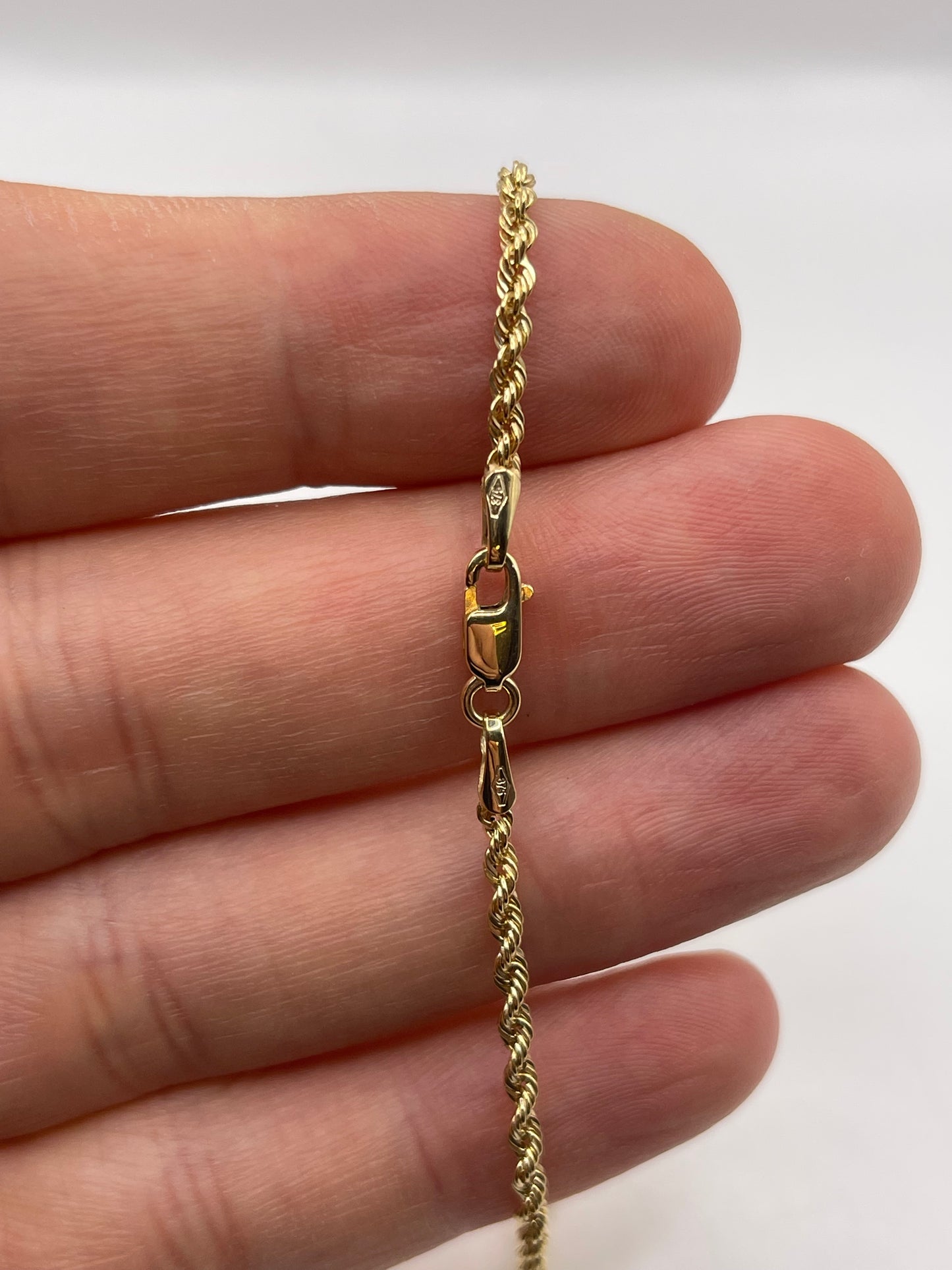 9ct gold rope bracelet