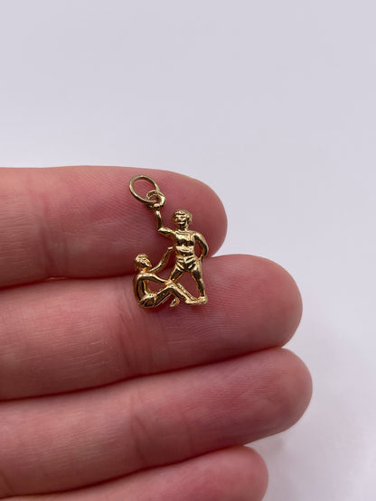 9ct gold Gemini charm