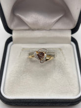Load image into Gallery viewer, 9ct gold quartz and diamond ring
