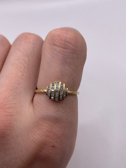 9ct gold diamond cluster ring