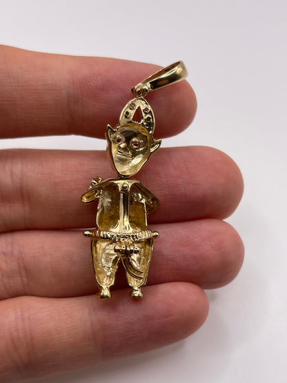 9ct gold devil pendant