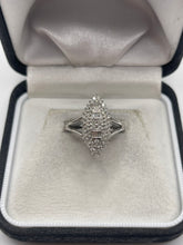 Load image into Gallery viewer, 9ct white gold diamond cluster ring
