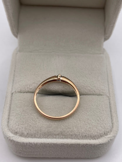 9ct rose gold diamond ring