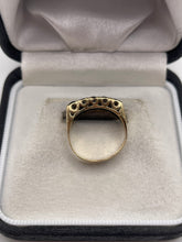 Load image into Gallery viewer, 9ct gold sapphire cluster ring

