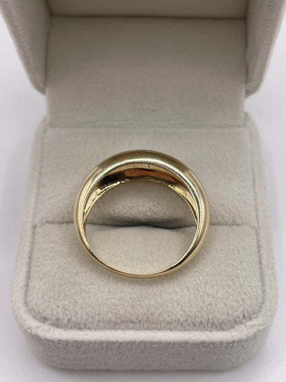9ct gold cz gypsy ring