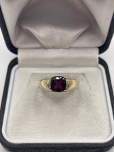 Load image into Gallery viewer, 9ct gold garnet and diamond ring
