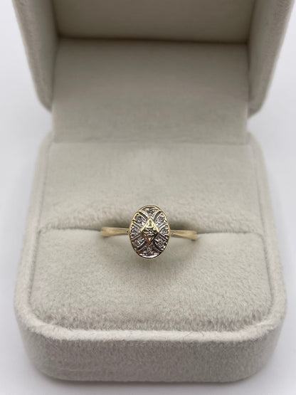 9ct gold diamond ring