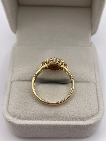 14ct gold ruby and diamond ring