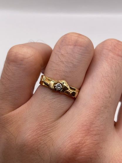 14ct gold diamond ring