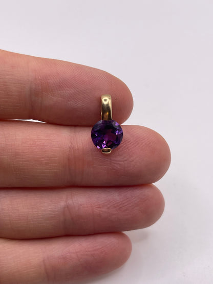9ct gold amethyst pendant