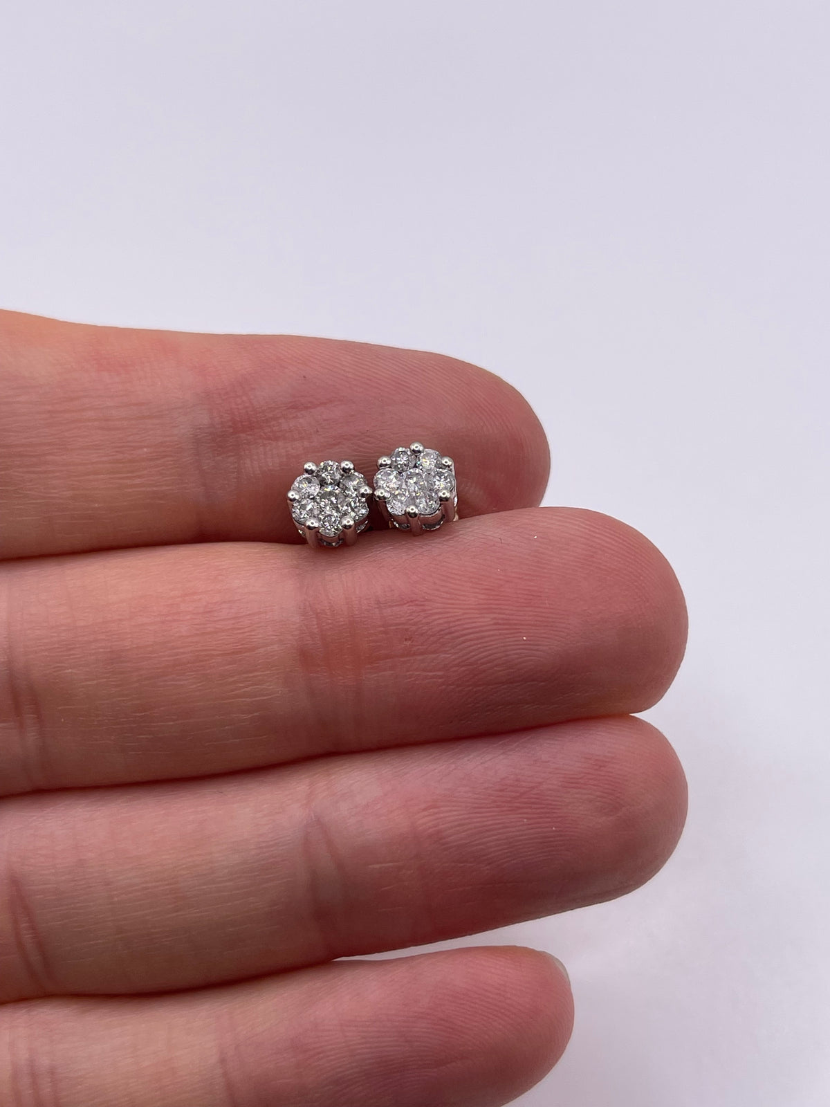 9ct gold diamond earrings