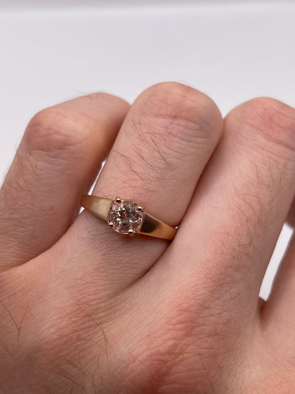 9ct rose gold morganite ring
