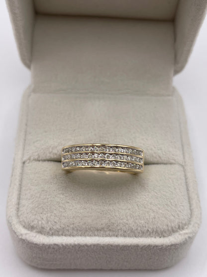 14ct gold diamond cluster ring