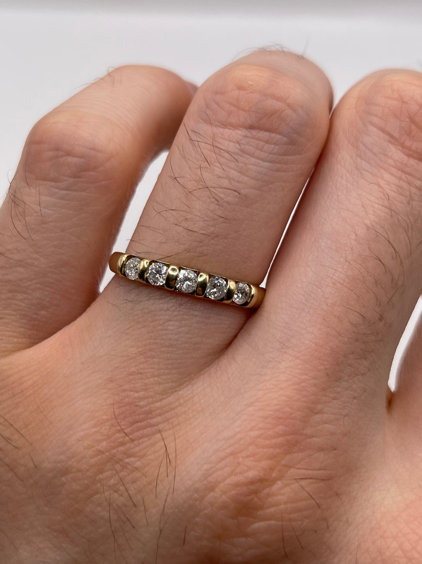 9ct gold 50 point diamond ring