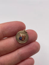 Load image into Gallery viewer, 9ct gold enamel shield charm
