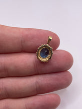 Load image into Gallery viewer, 9ct gold topaz and diamond pendant
