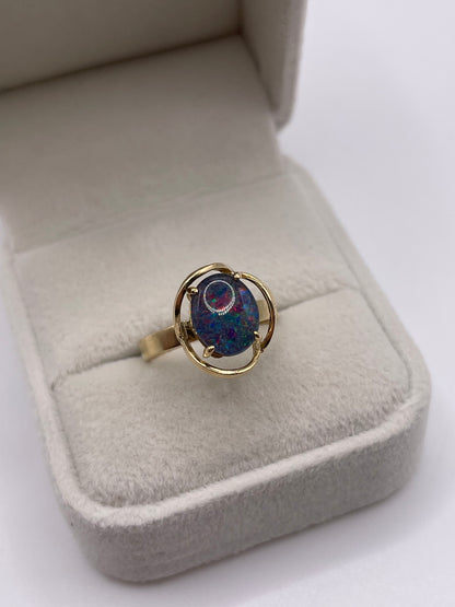 9ct gold opal triplet ring