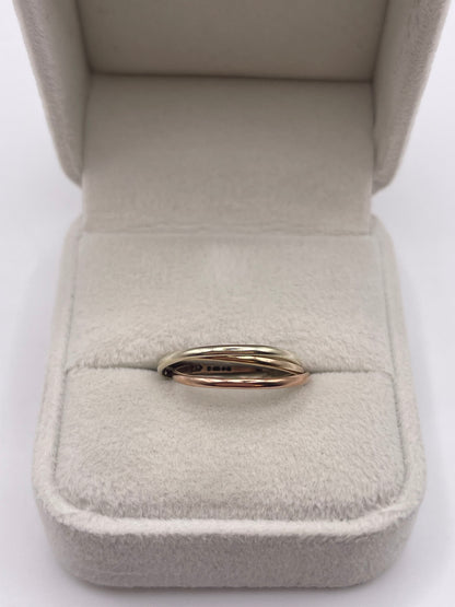 9ct tri gold ring