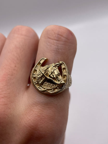 9ct gold horseshoe ring