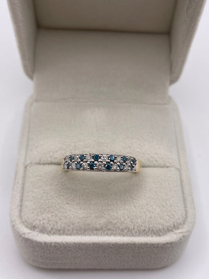 9ct gold diamond cluster ring