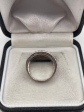 Load image into Gallery viewer, 9ct white gold diamond cluster ring

