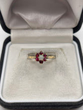 Load image into Gallery viewer, 9ct gold ruby and opal ring
