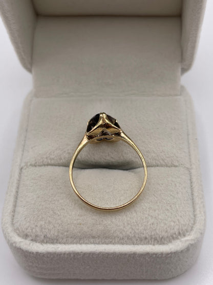 9ct gold Smokey quartz ring