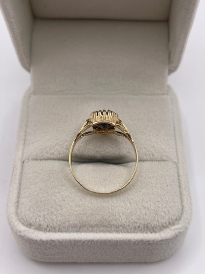 9ct gold Smokey quartz ring