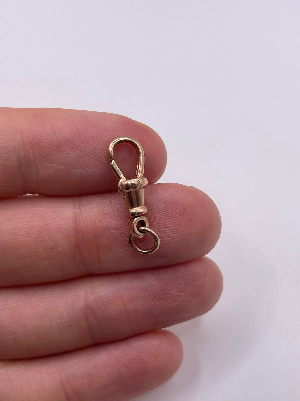 9ct rose gold swivel dog clip 4