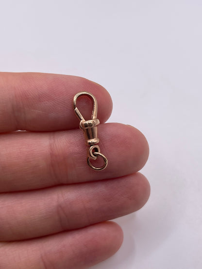 9ct rose gold swivel dog clip 4