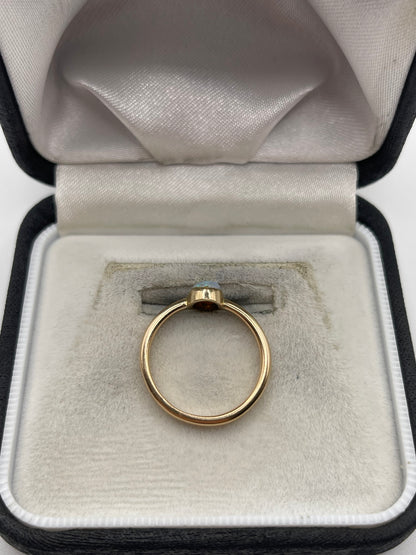 9ct rose gold opal ring