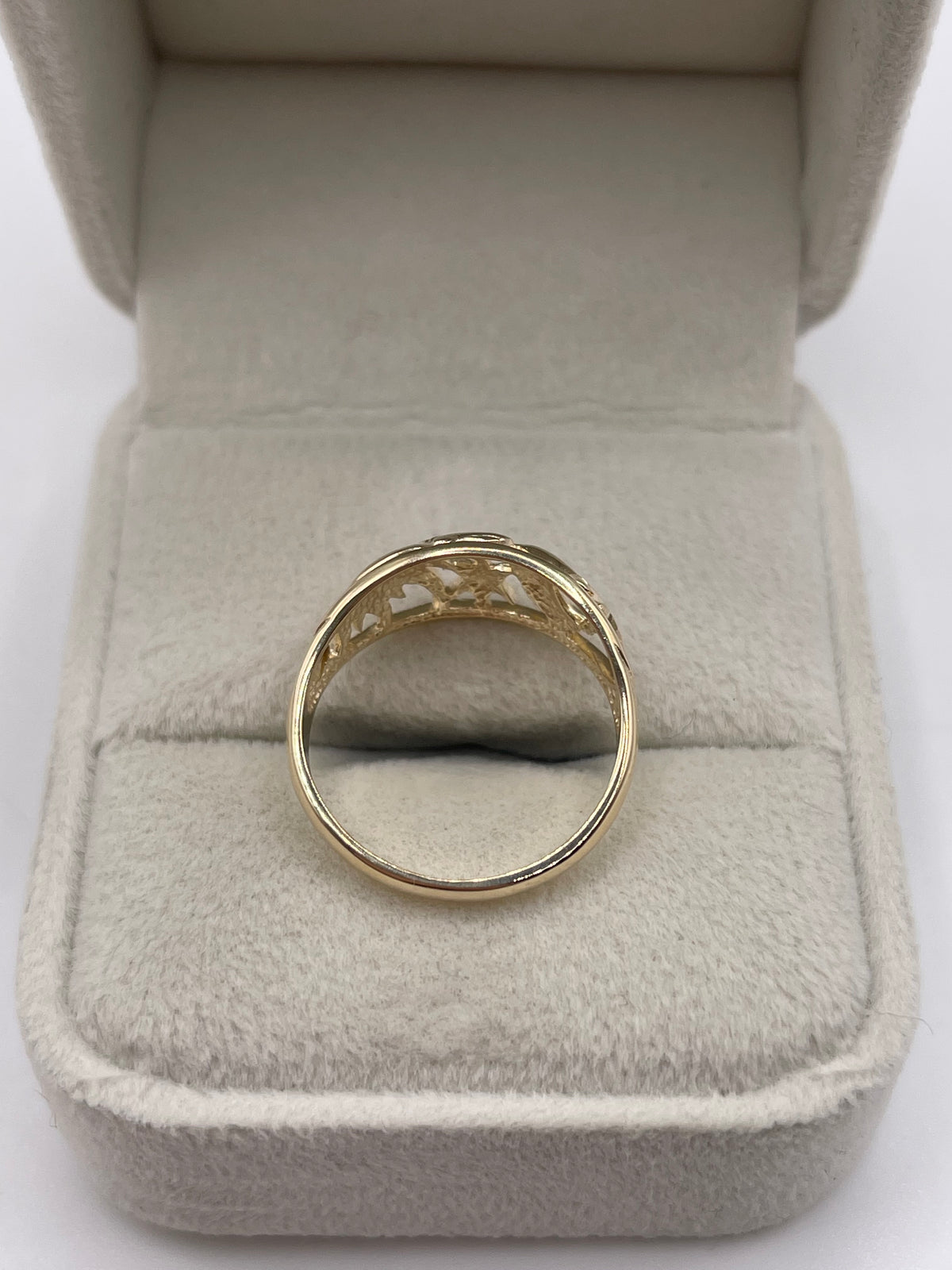 9ct gold sun, star and moon ring