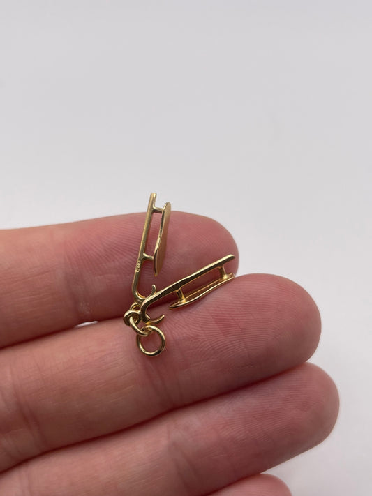 9ct gold skis charm