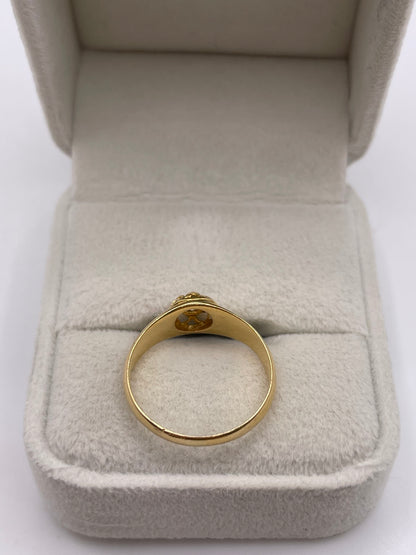 Antique 18ct gold old cut diamond ring