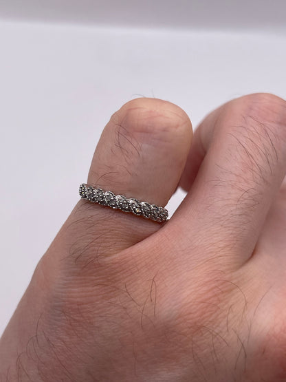9ct white gold diamond ring