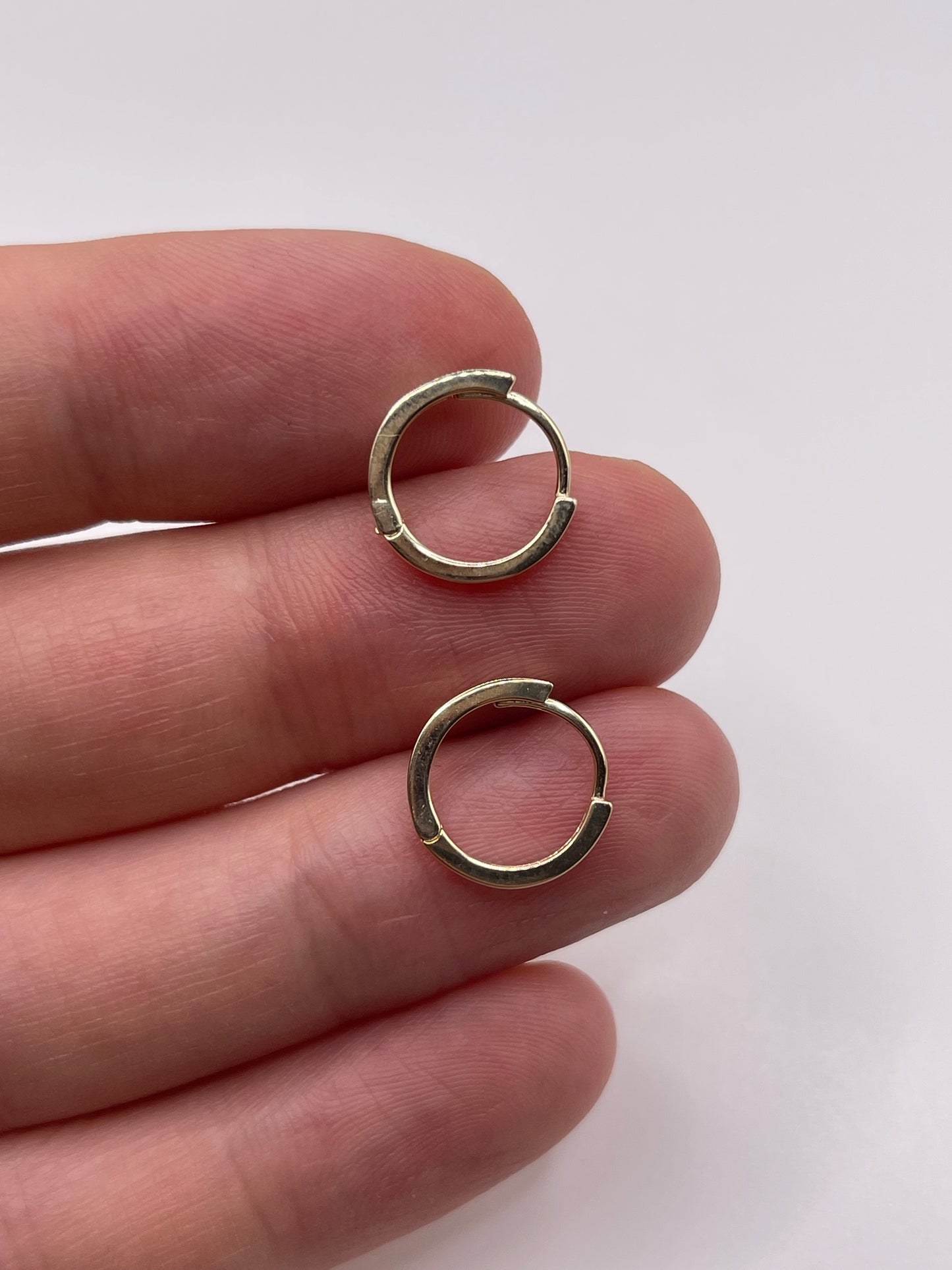 9ct gold huggie earrings